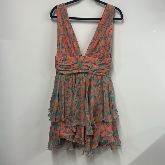 CAROLINE CONSTAS Paros silk-chiffon mini dress M - Picture 5 of 10